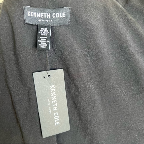 NWT Kenneth Cole NY Soft Teddy Black Collared Medium Weight 1 Button Jacket - Picture 5 of 14